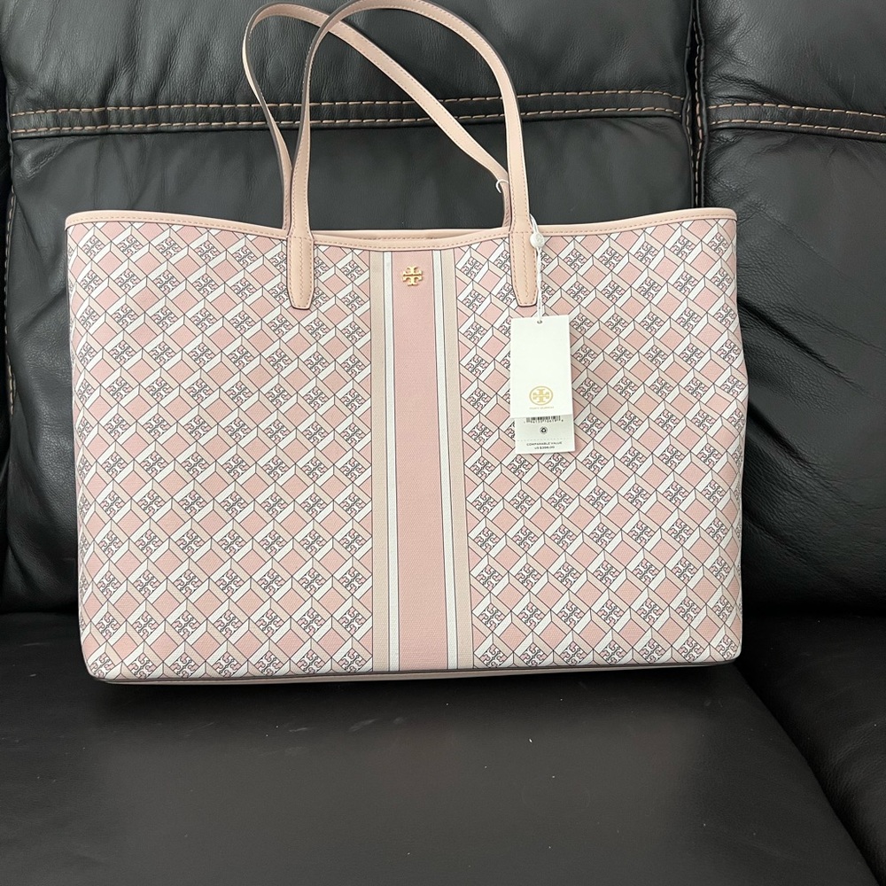 New Tory Burch Geo logo large tote